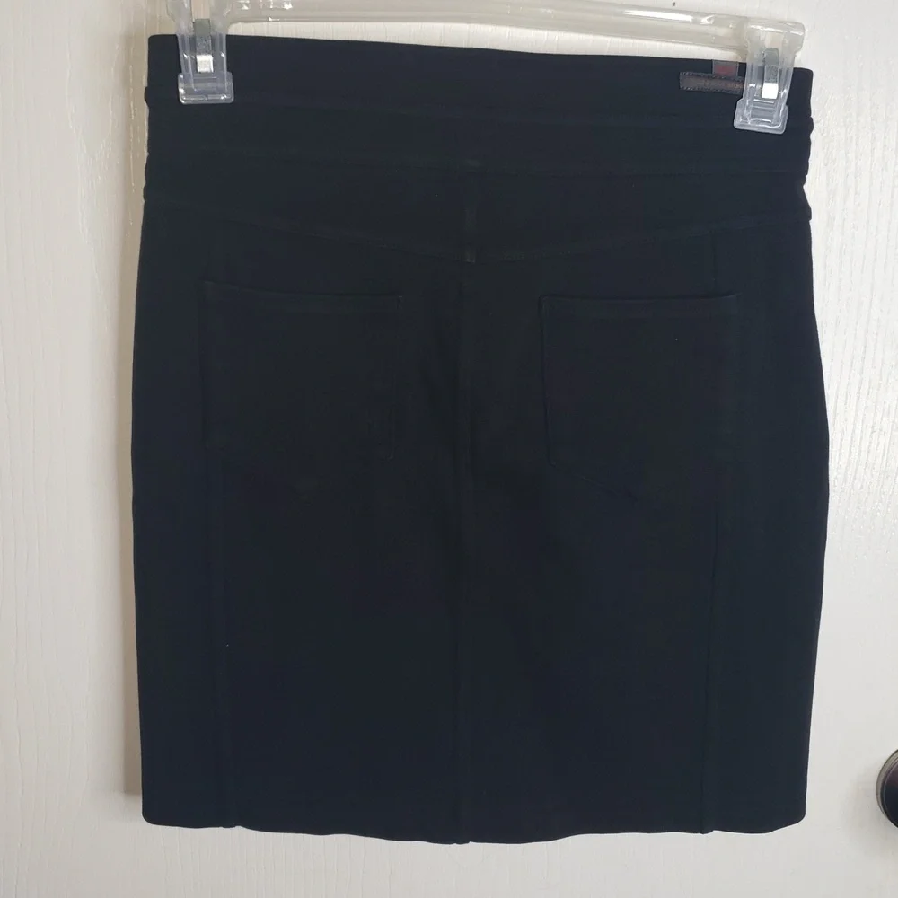 Citizens of Humanity Manner Black Denim Mini Skirt Y2K Minimalist USA Made Sz 27